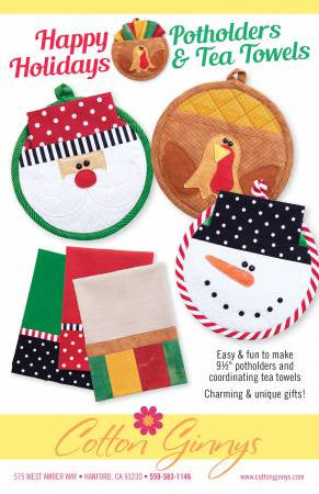 Happy Holidays Potholders & Tea Towels