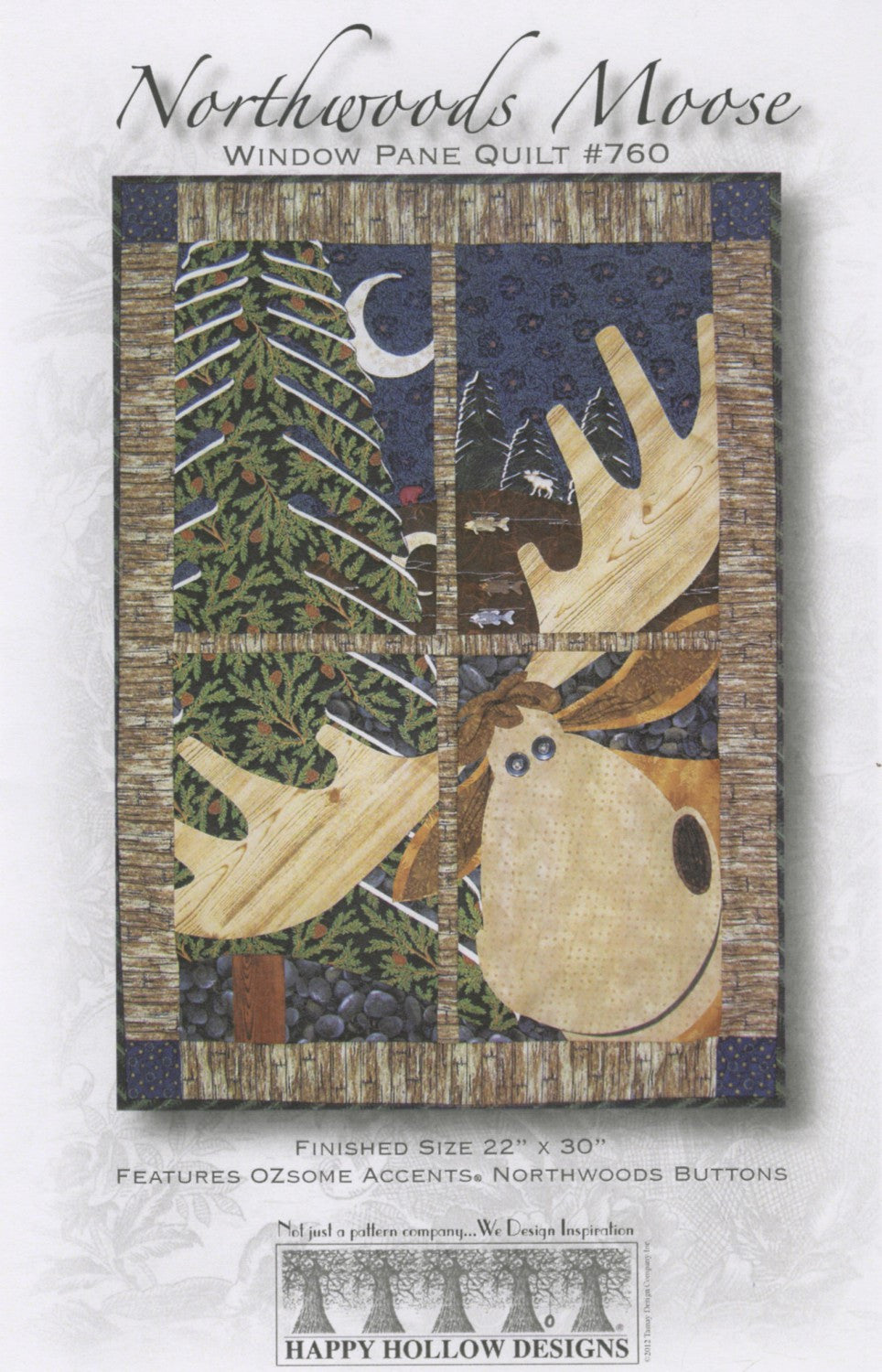 Northwoods Moose Window Pane Quilt
