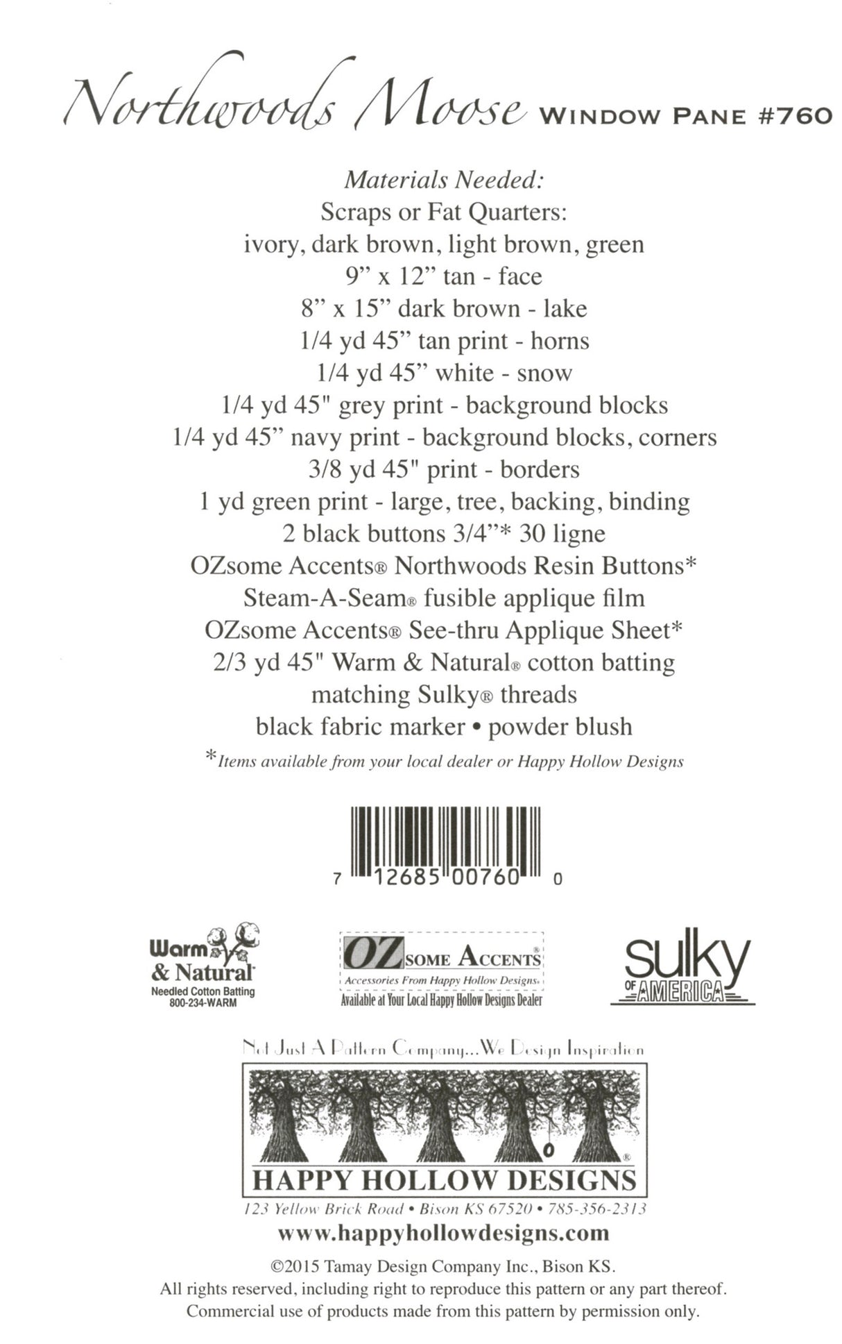 Northwoods Moose Window Pane Quilt