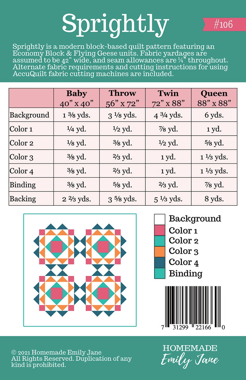 Sprightly Quilt Pattern