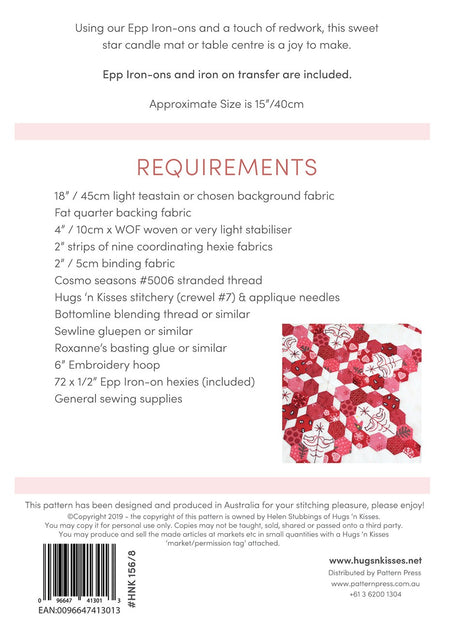 Snowflake Star Table Topper HNK Christmas Club