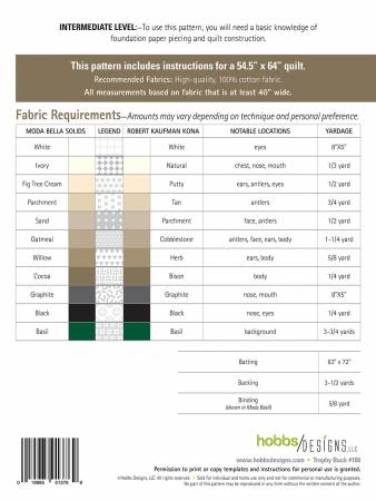 Trophy Buck Quilt Pattern