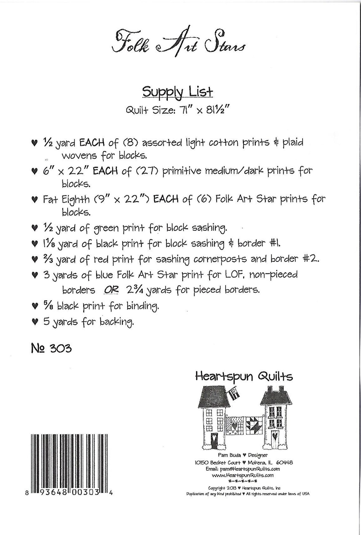 Folk Art Stars Pattern