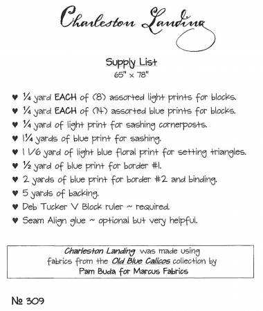 Back of the Charleston Landing Quilt Pattern by Heartspun Quilts