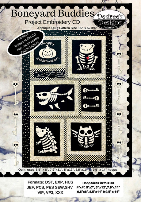 Boneyard Buddies Companion Embroidery CD