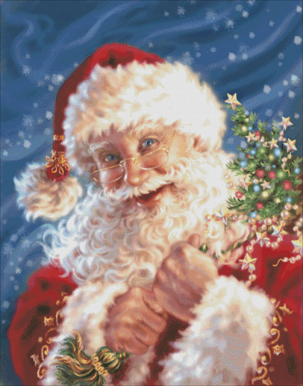 Here Comes Santa Claus Cross Stitch By Dona Gelsinger
