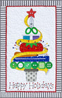 holiday tree made of sewing equipment
