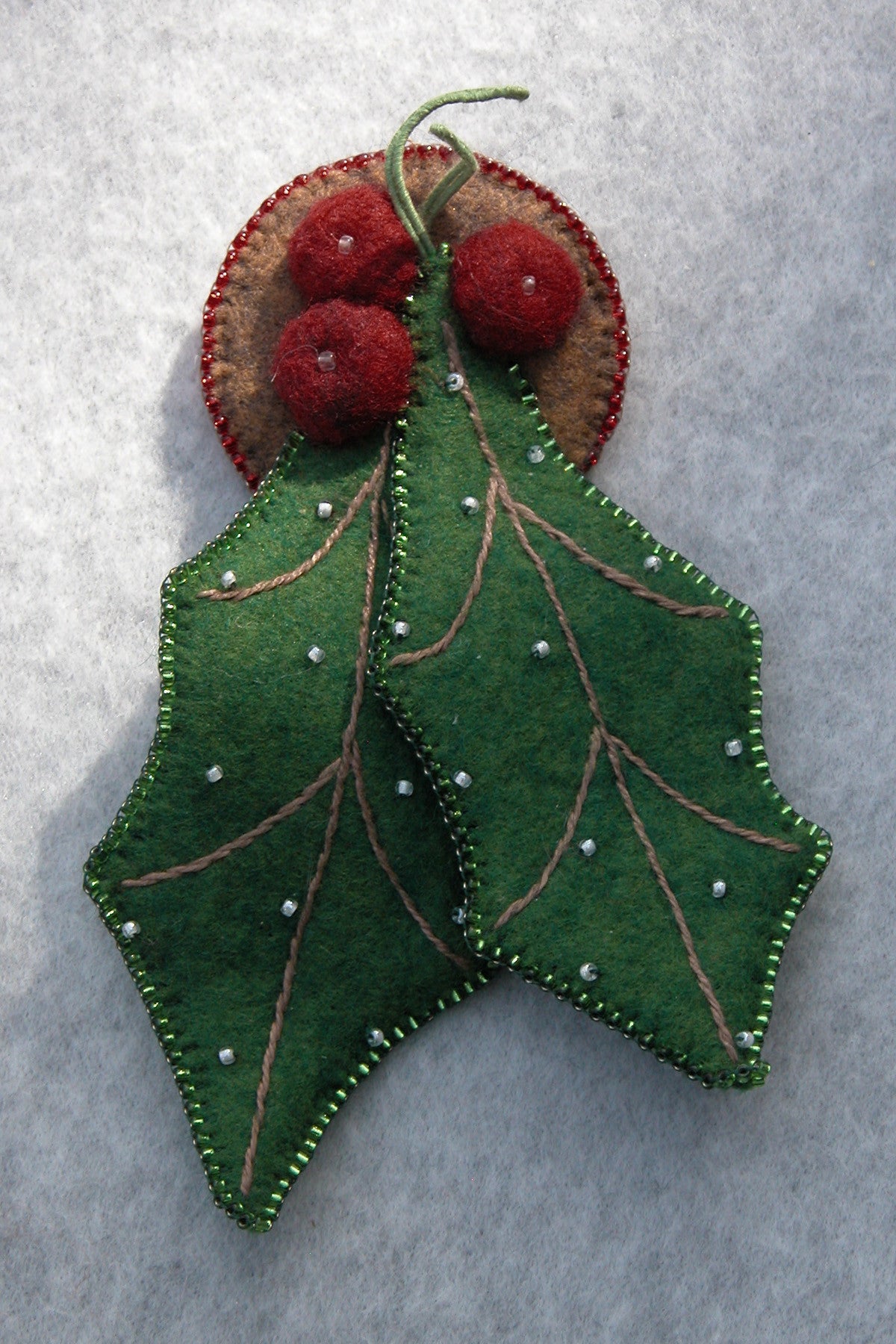 Holly and Mistletoe Pins