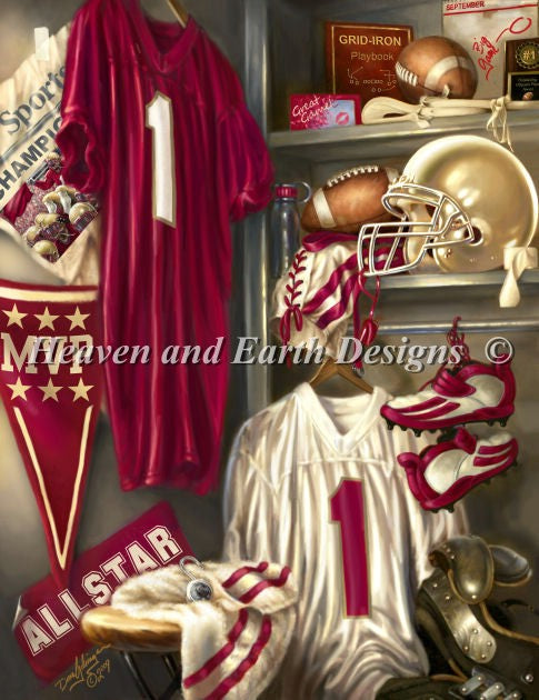 Hometown Hero Football Cross Stitch By Dona Gelsinger