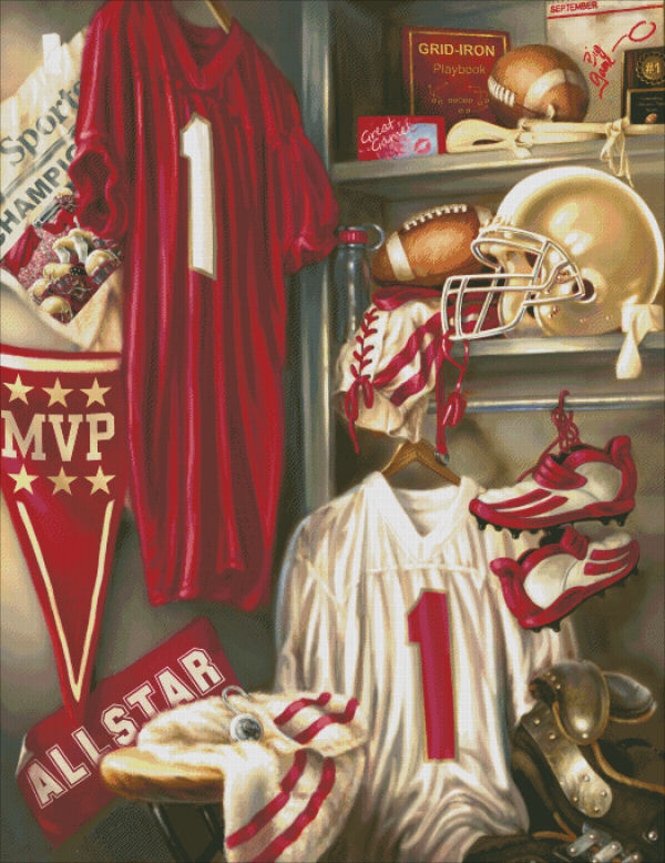 Hometown Hero Football Cross Stitch By Dona Gelsinger