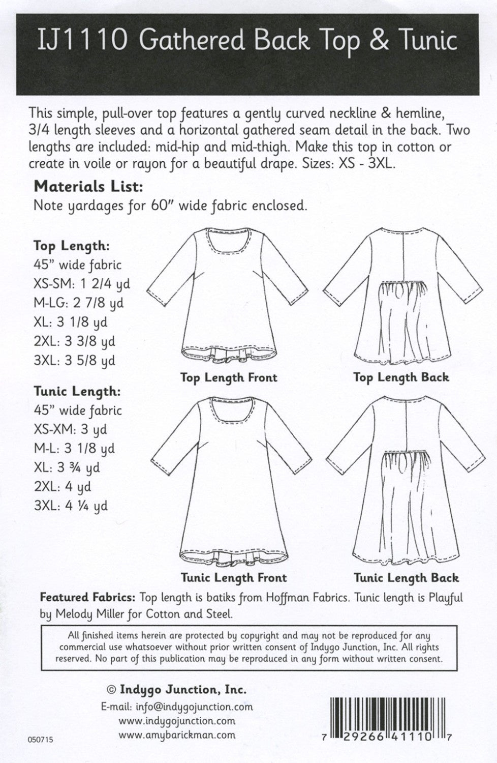 Gathered Back Top & Tunic