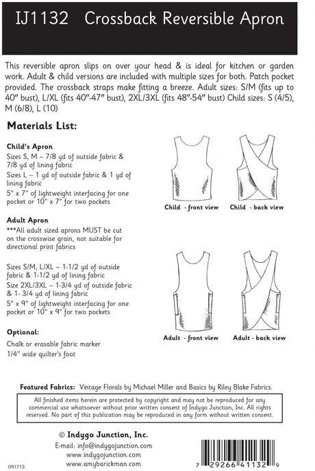 Crossback Reversible Apron