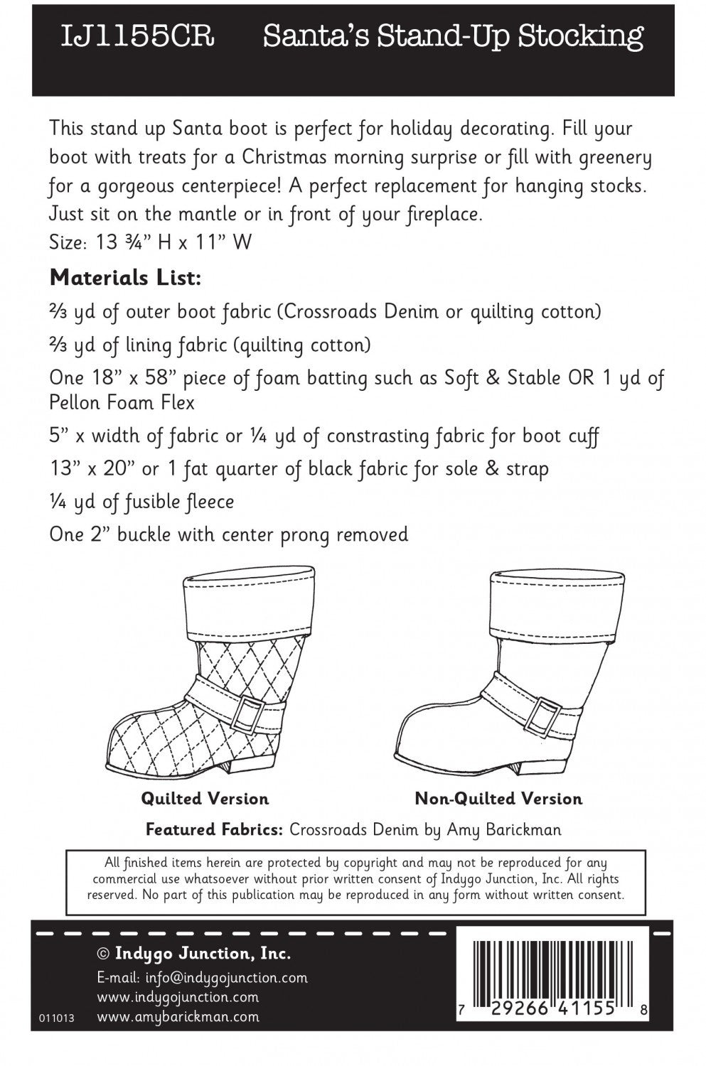 Santa's Stand-Up Stocking
