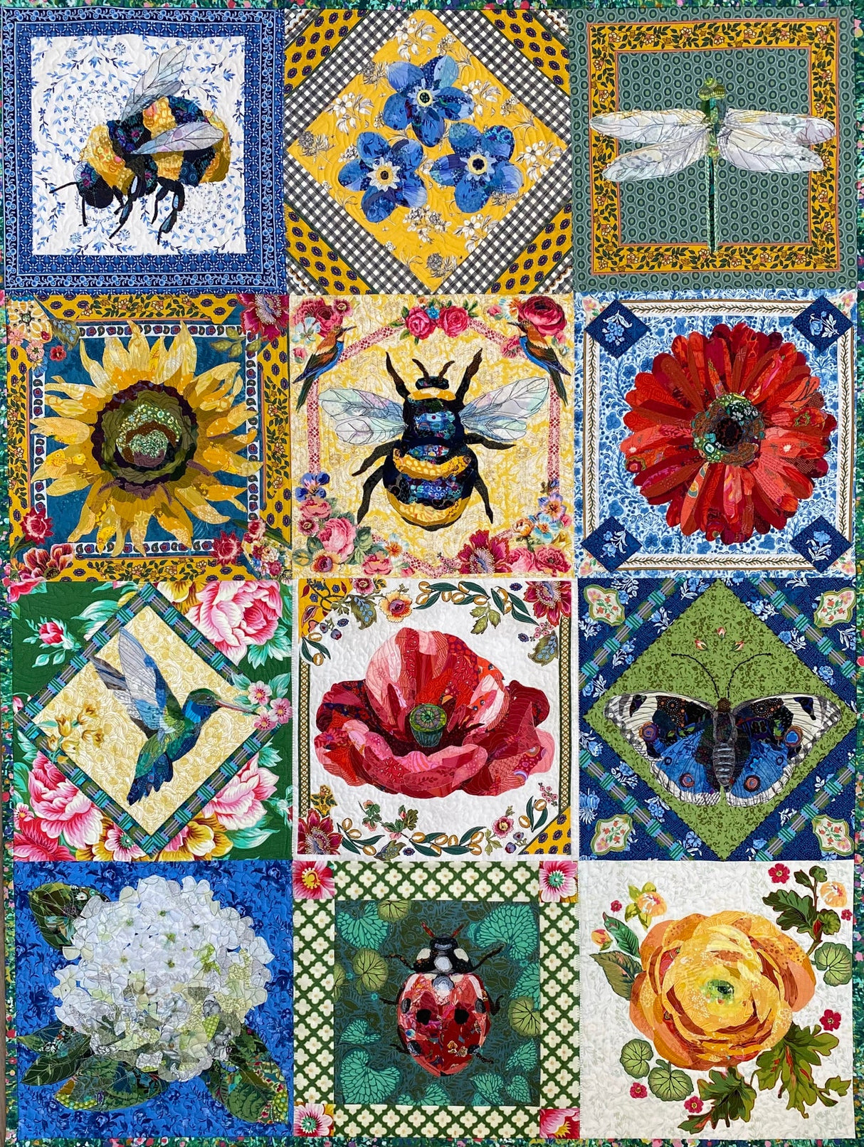 Garden Party Quilt Pattern by Collage Quilter