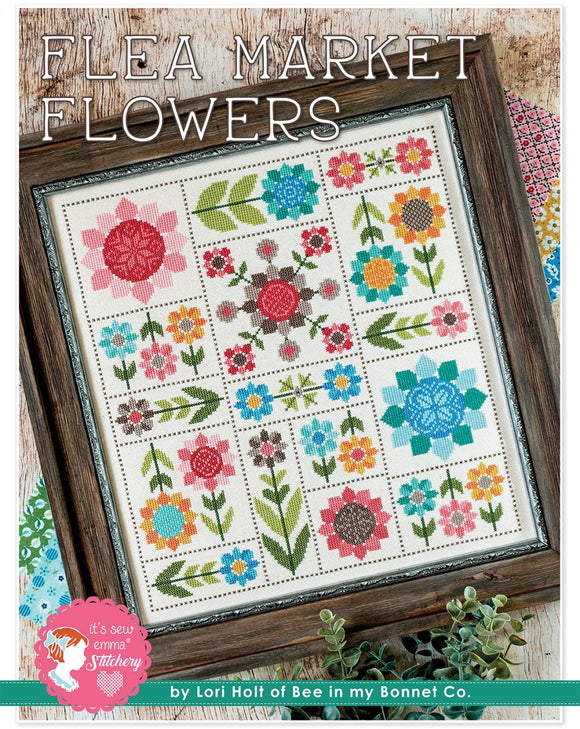 Flea Market Flowers Cross Stitch Pattern