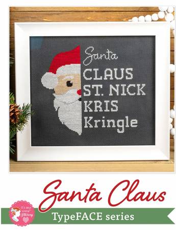 Santa Claus TypeFACE Cross Stitch Pattern by Its Sew Emma