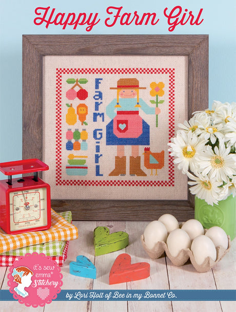 Happy Farm Girl Cross Stitch