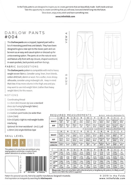 Darlow Pants Printed Pattern