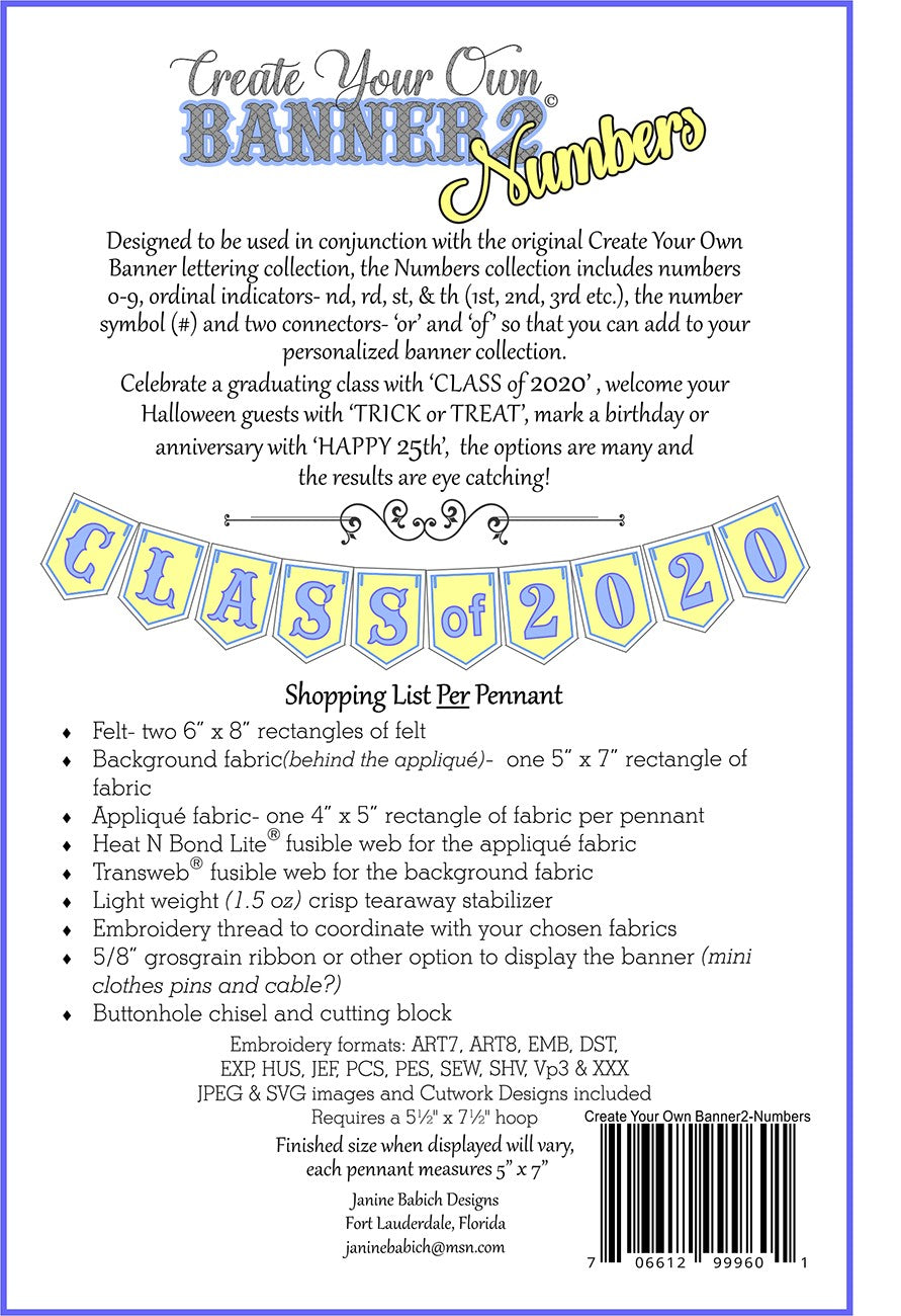 Create Your Own Banner 2 Numbers