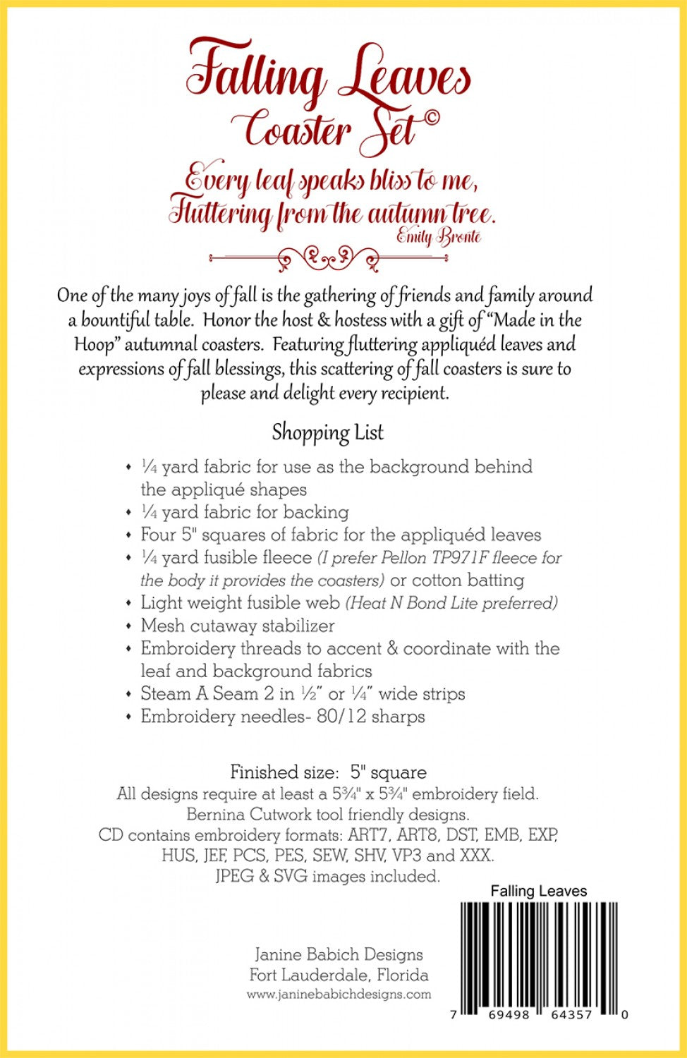 Falling Leaves Coaster Set