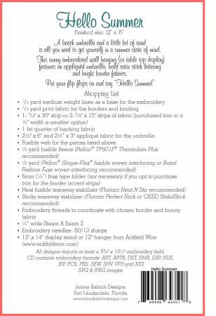 Hello Summer Wall Hanging Pattern