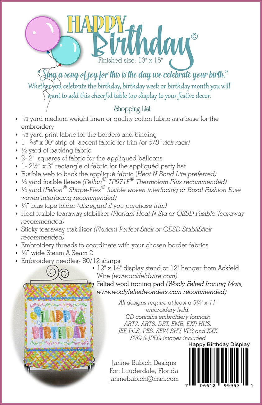 Happy Birthday Table Top Display
