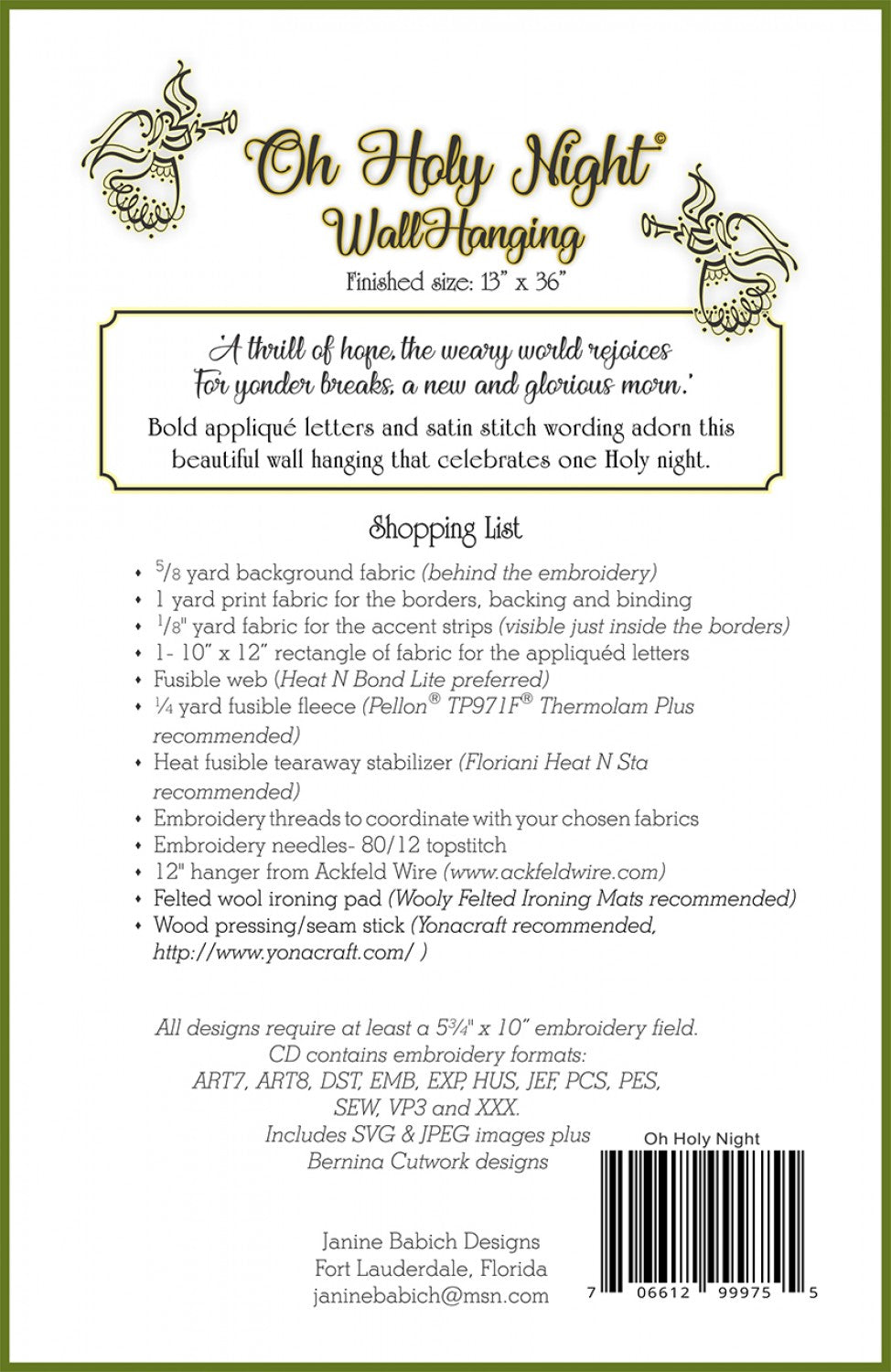 Oh Holy Night Wall Hanging