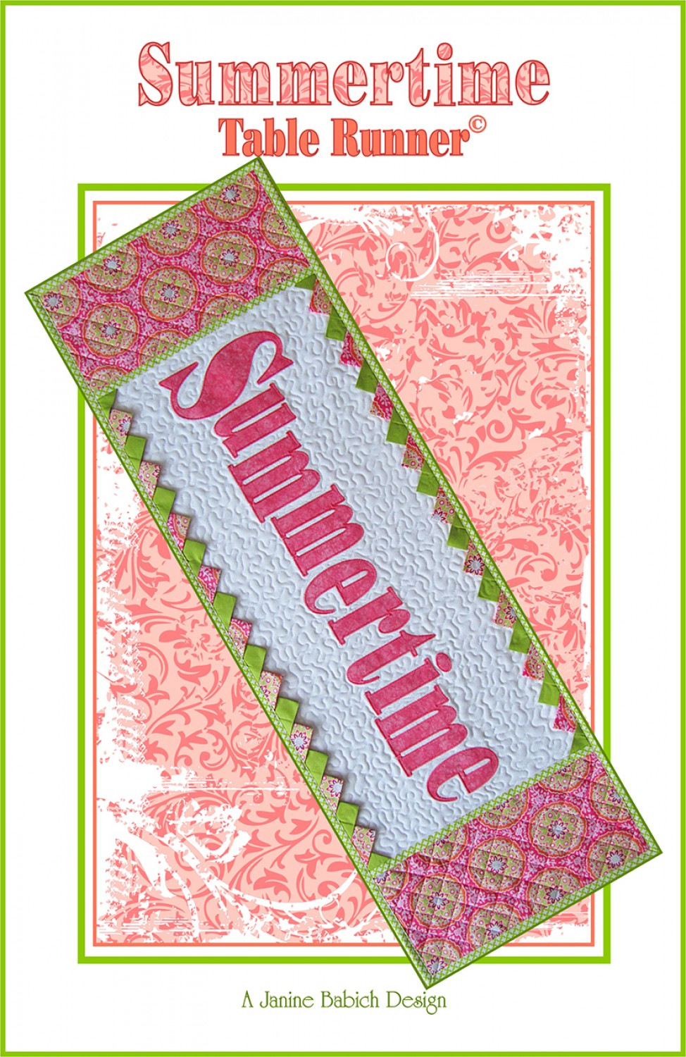CD Summertime Table Runner Machine Embroidery