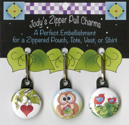 Zip Charm Set Love of Owls