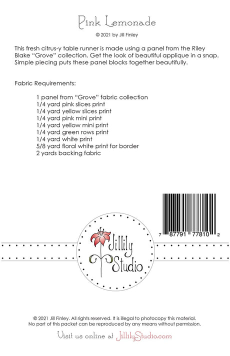 Pink Lemonade Table Runner