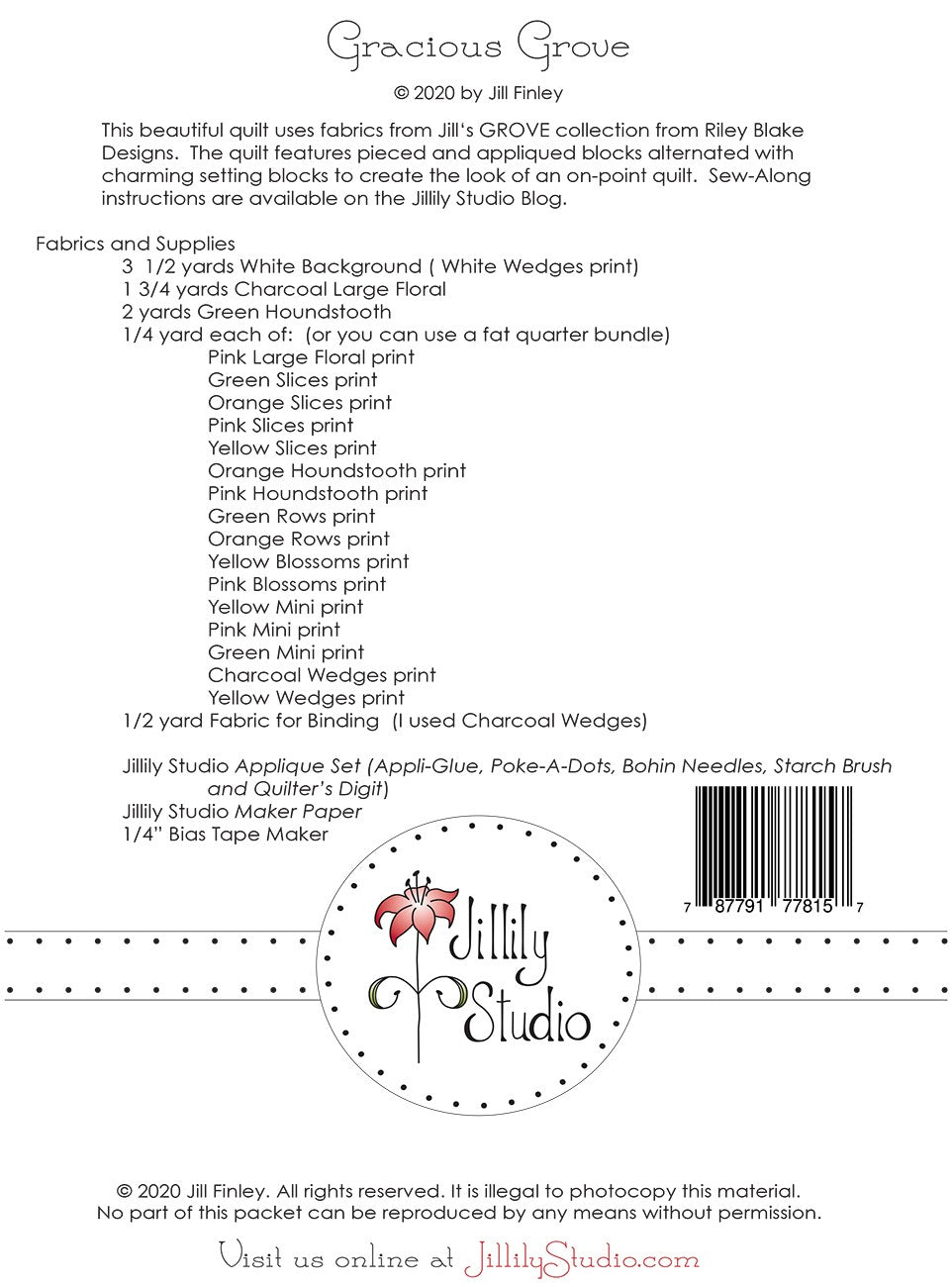 Gracious Grove Quilt Pattern