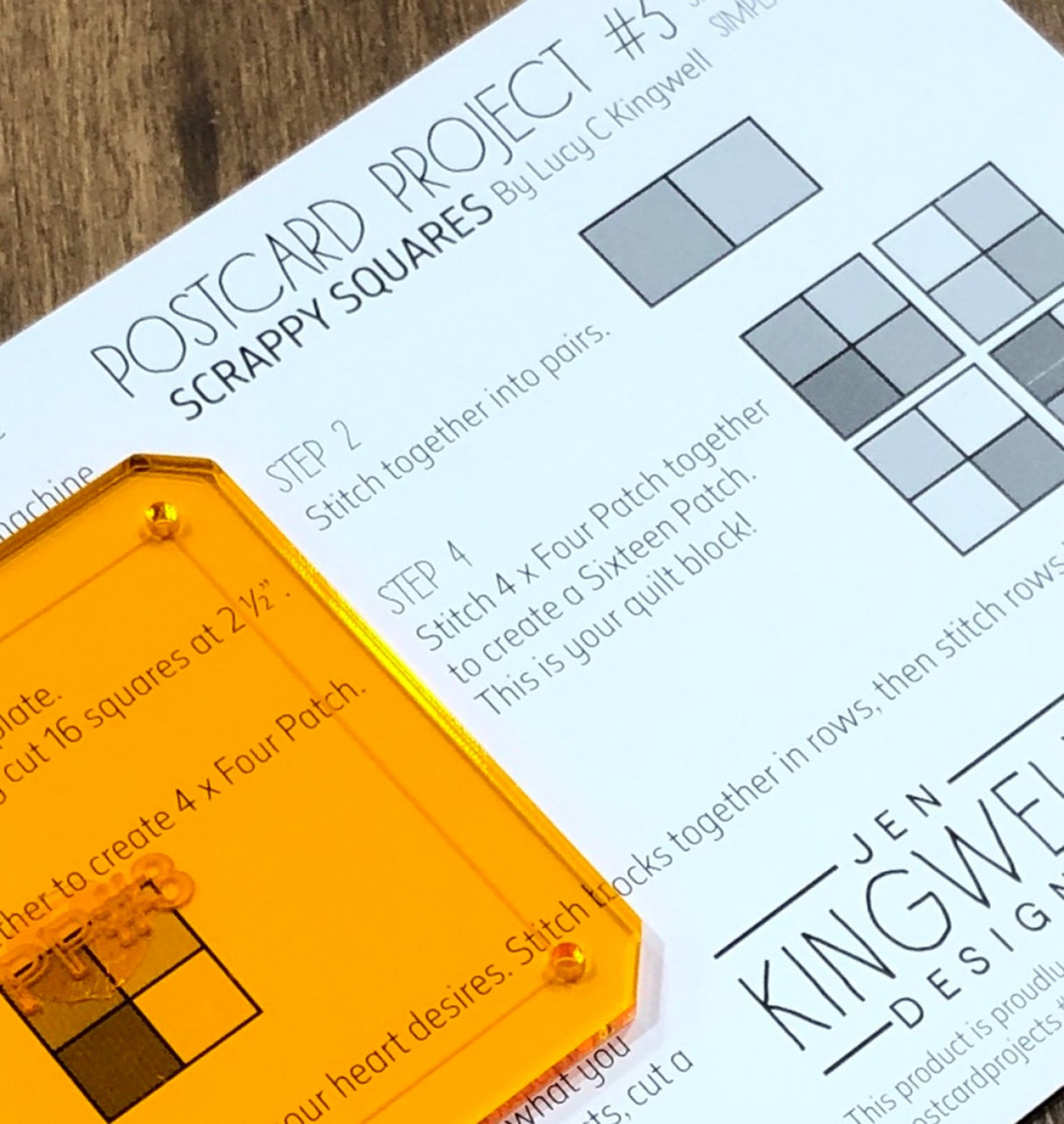 Postcard Project No. 3 - Scrappy Squares