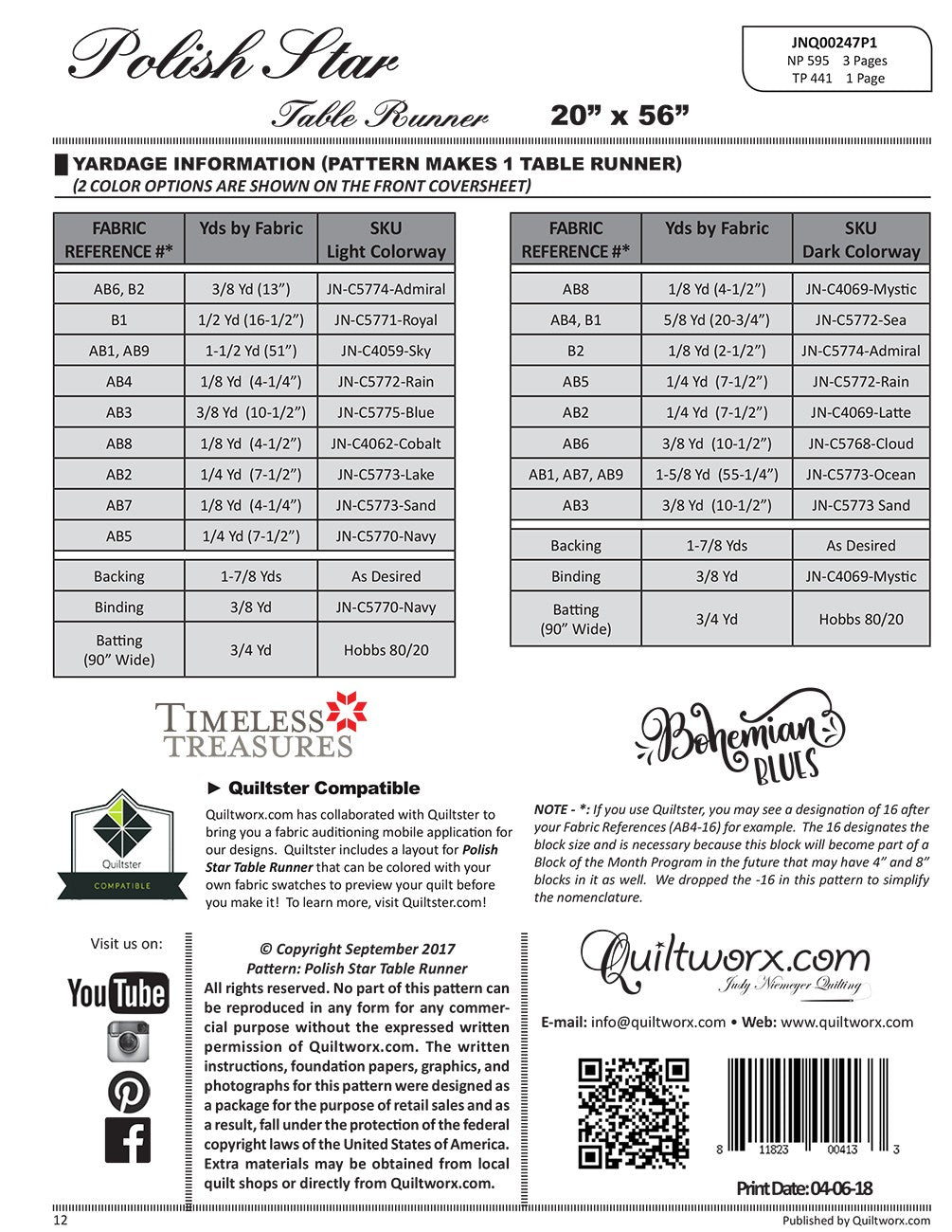 Polish Star Table Runner