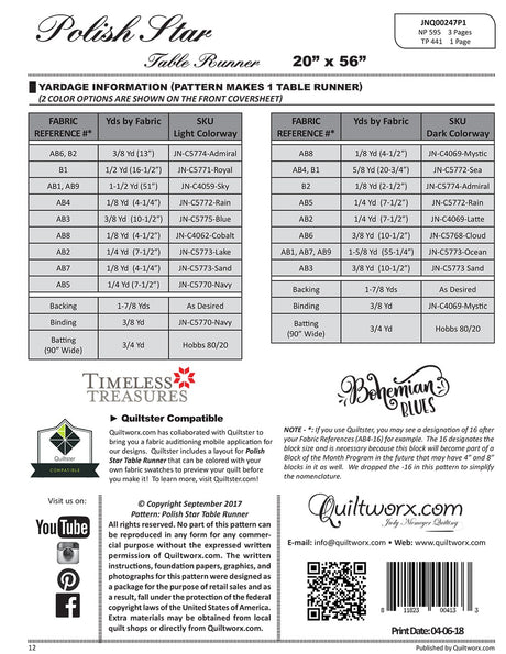 Polish Star Table Runner