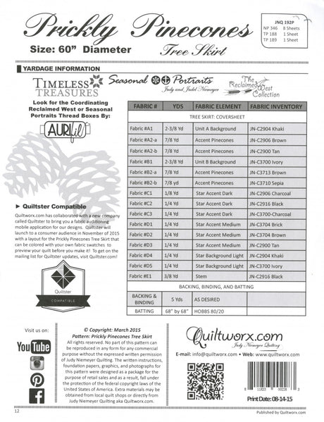 Prickly Pinecones Tree Skirt