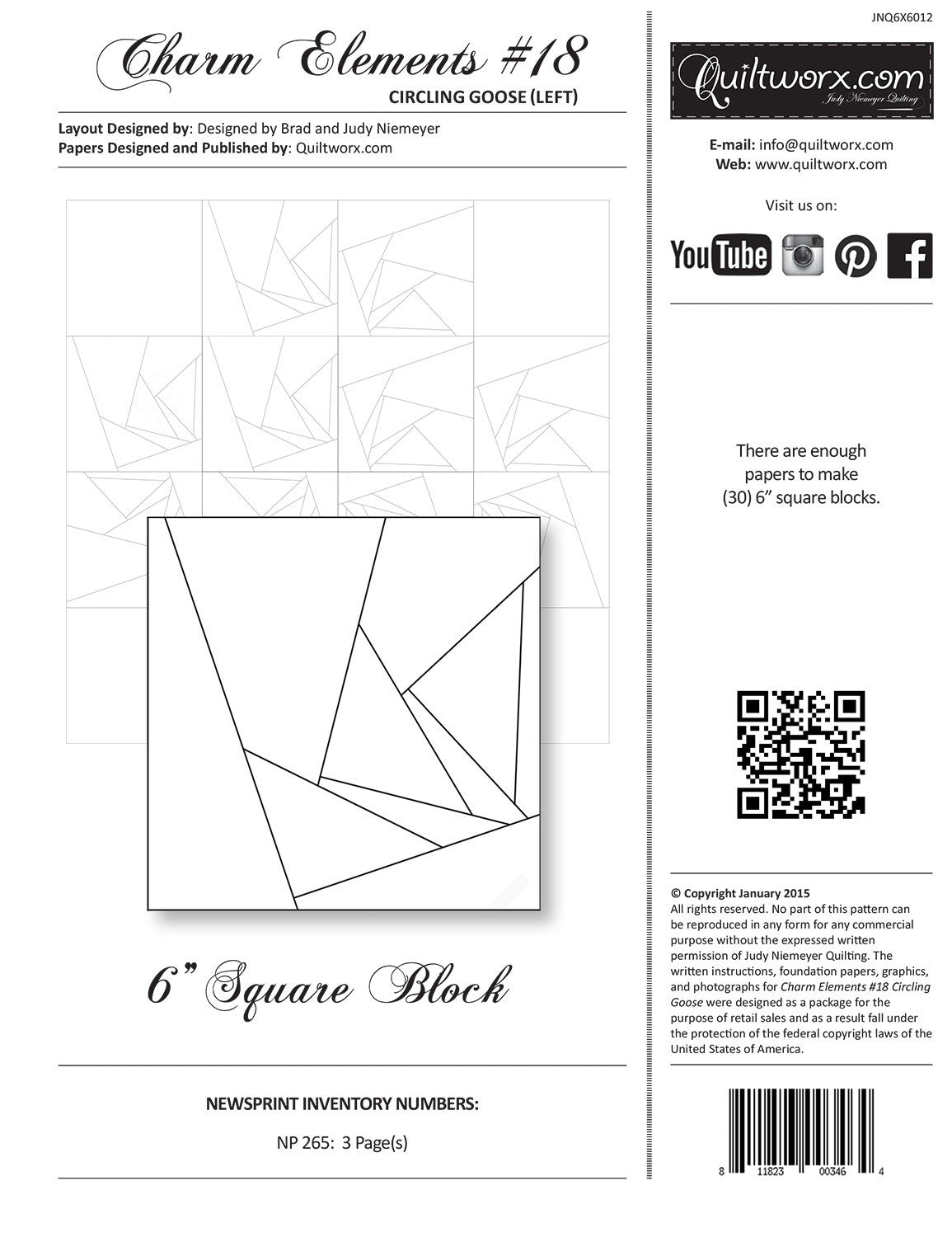 Charm Elements 18 - Circling Goose (Left)