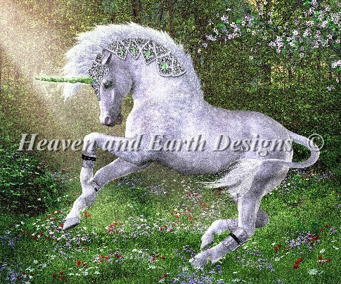 Jade The Unicorn Cross Stitch By Laurie Prindle
