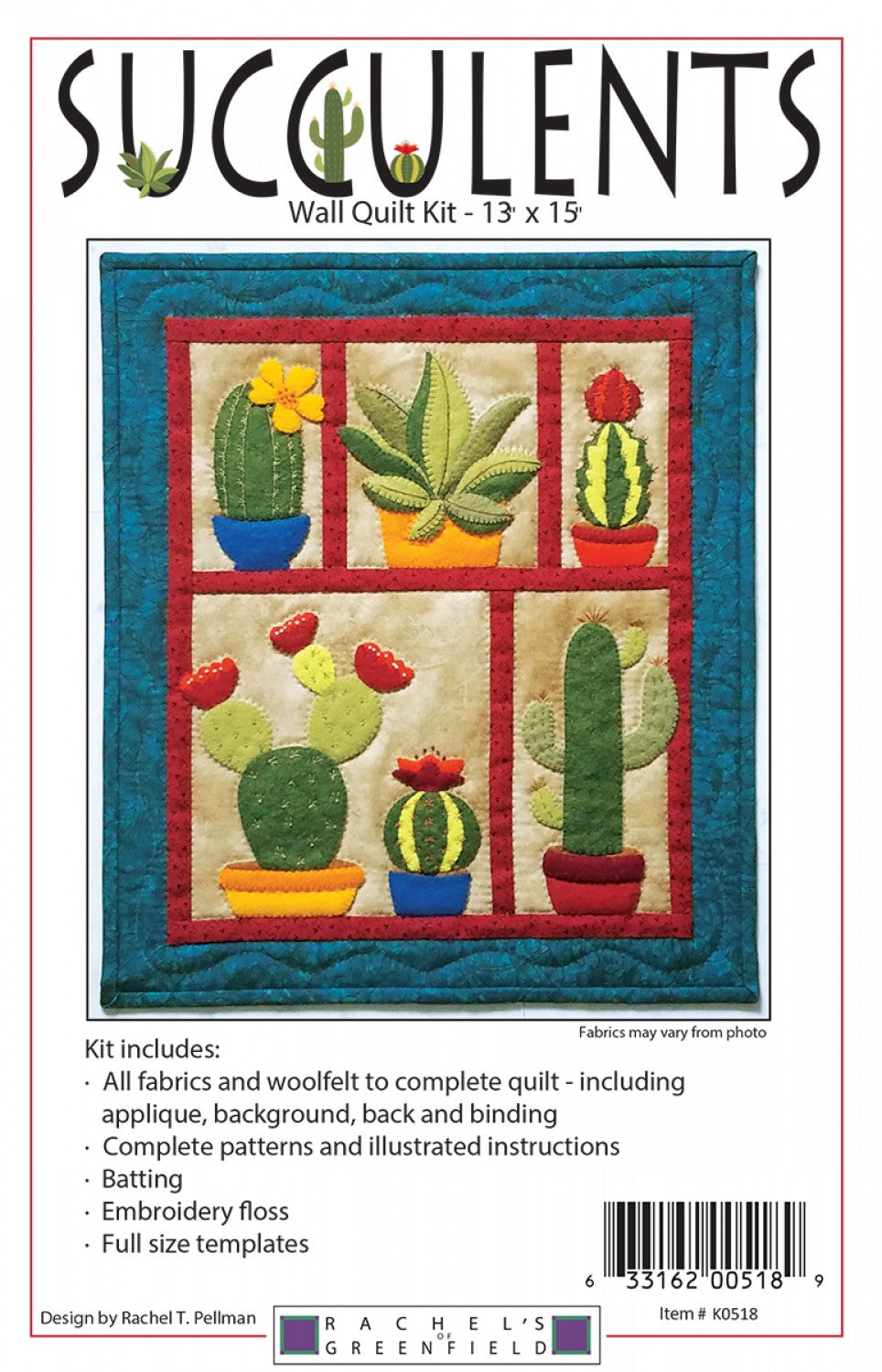 Succulents Wall Quilt Kit