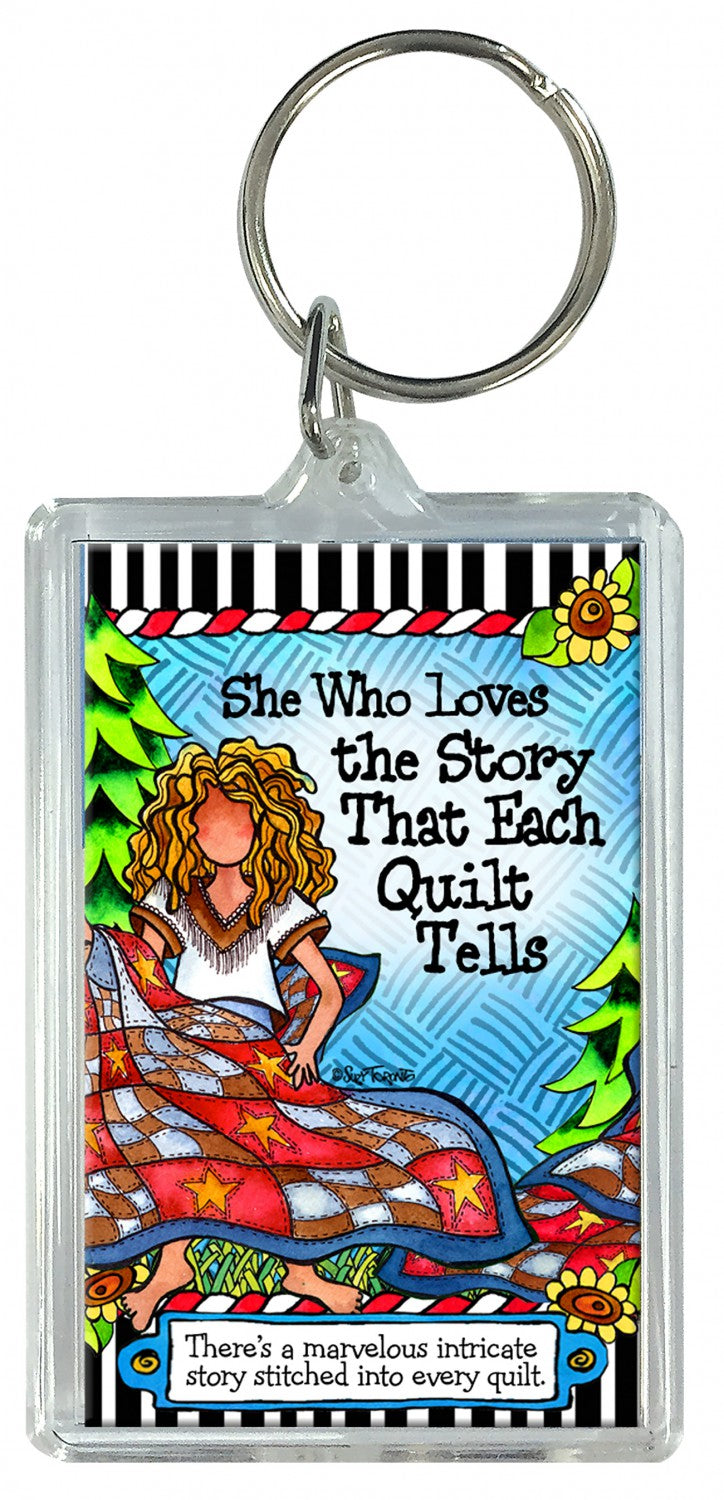Quilt Story Keychain