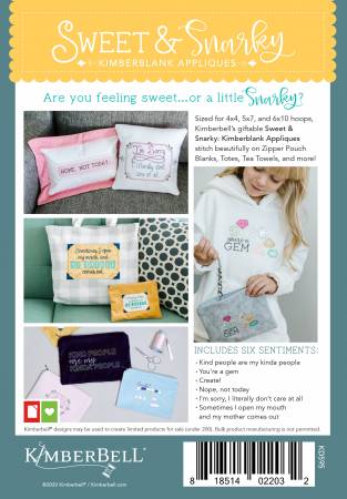 Sweet n Snarky Kimberblank Appliques