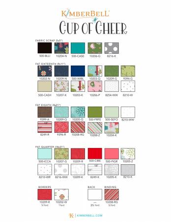 Back of the Cup of Cheer Advent Quilt by Kimberbell