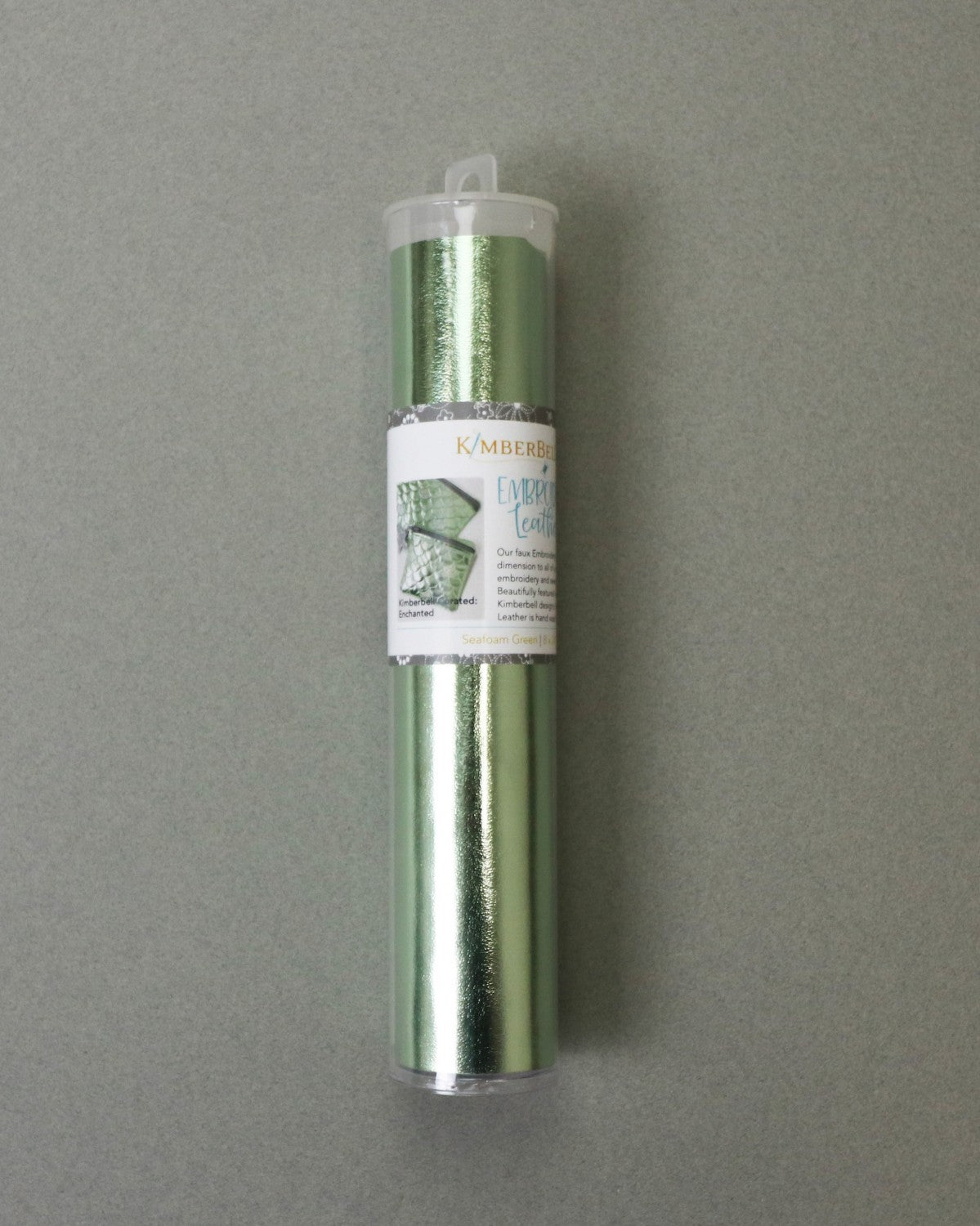 Embroidery Leather Seafoam Green