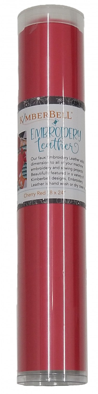 Embroidery Leather Cherry Red