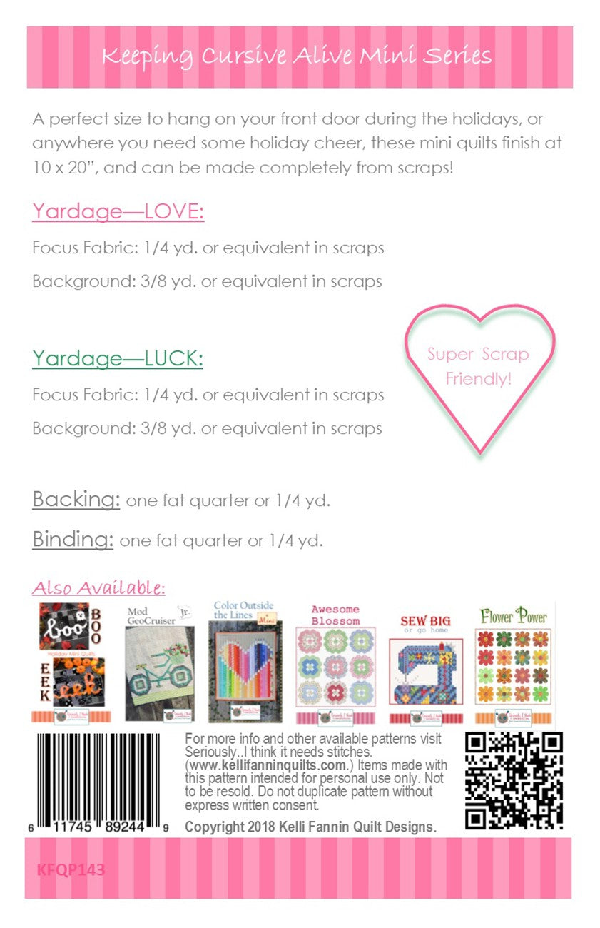 Love and Luck Mini Quilts