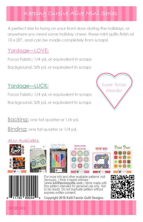 Love and Luck Mini Quilts