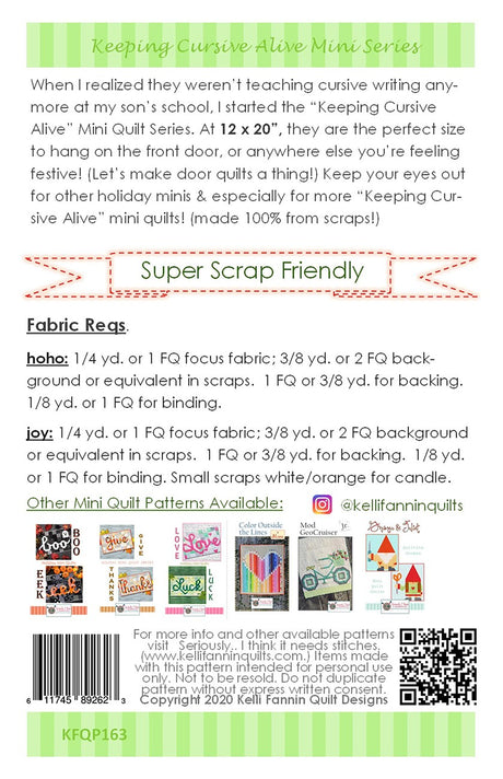 HoHo Joy Mini Quilt Series Quilt Pattern