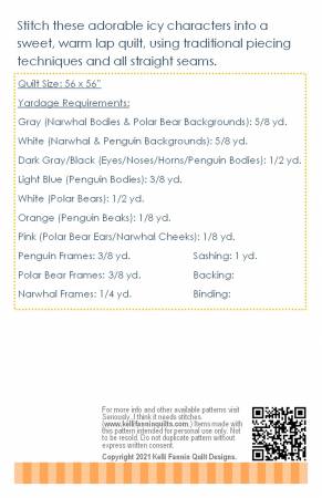 Back of the Polar Peekaboo Quilt Pattern by Kelli Fannin Quilt Designs