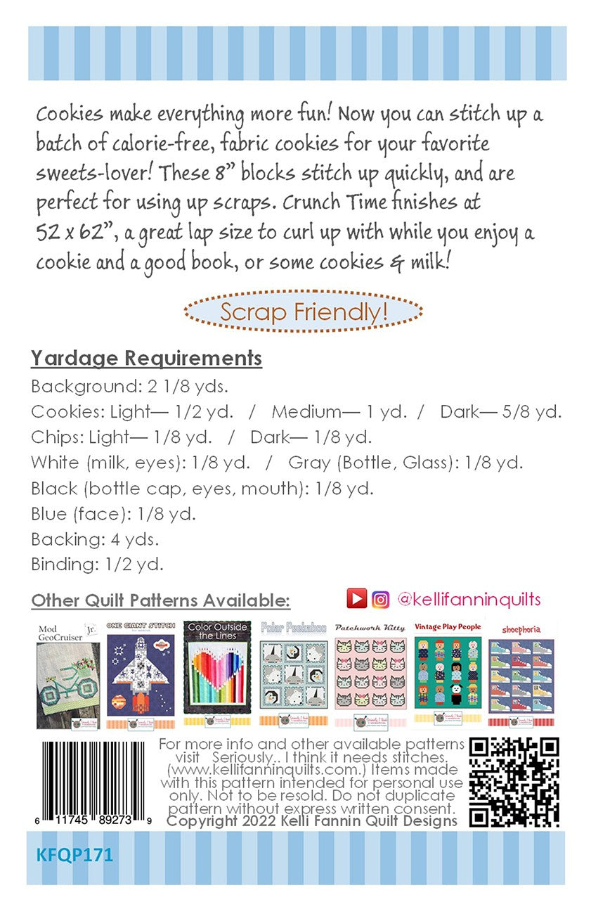 Back of the Crunch Time Quilt Pattern by Kelli Fannin Quilt Designs