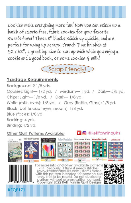 Back of the Crunch Time Quilt Pattern by Kelli Fannin Quilt Designs