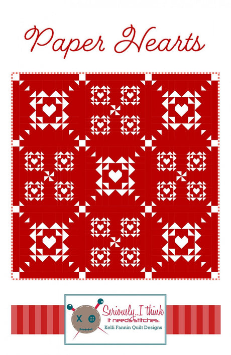 Paper Hearts Quilt Pattern by Kelli Fannin Quilt Designs